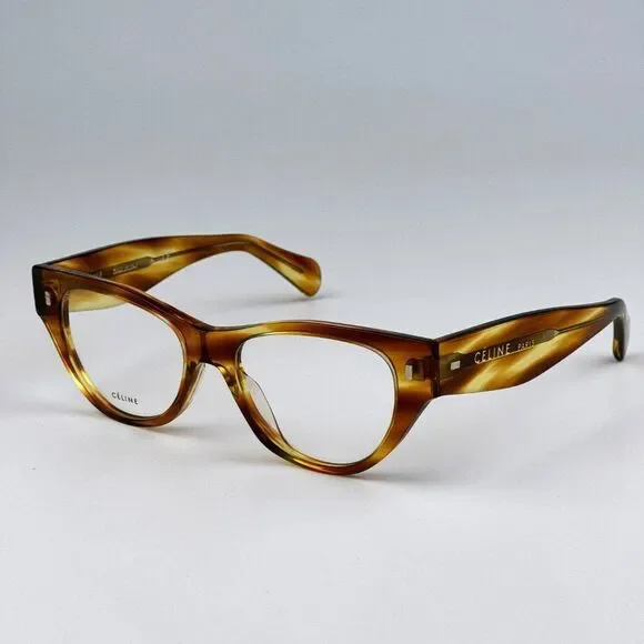 NEW Celine CL50012I 056 Havana Cat Eye Women Eyeglasses CL 50012I - Picture 7 of 10